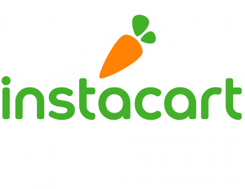 Instacart logo in green with an orange carrot.