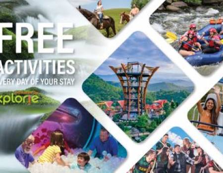 Collage of free activities included in your stay.